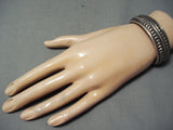 Lg Morris Vintage Navajo Sterling Silver Bracelet Native American Old-Nativo Arts