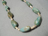 Native American Impressive Vintage Santo Domingo Royston Turquoise Sterling Silver Necklace-Nativo Arts