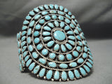 Authentic Vintage Native American Navajo Larry Moses Begay Turquoise Sterling Silver Bracelet-Nativo Arts