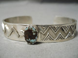 Important Vintage Native American Navajo Dry Creek Turquoise Sterling Silver Bracelet-Nativo Arts