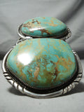 Biggest Best Vintage Native American Navajo Royston Turquoise Sterling Silver Bracelet Old-Nativo Arts