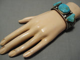 Amazing Vintage Native American Navajo Royston Turquoise Sterling Silver Bracelet Cuff-Nativo Arts