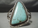 One Of The Best Vintage Native American Navajo Apache Turquoise Sterling Silver Bracelet Old-Nativo Arts