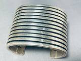 Heaviest Orville Tsinnie Vintage Native American Navajo All Sterling Silver Bracelet- 300 Grams!-Nativo Arts
