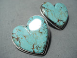 Fabulous Navajo Royston Turquoise Sterling Silver Earrings Native American-Nativo Arts
