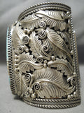 Biggest Best Vintage Native American Navajo #8 Turquoise Sterling Silver Bracelet Old-Nativo Arts