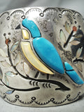 Best Huge Vintage Native American Navajo Turquoise Bluejay Sterling Silver Bracelet-Nativo Arts