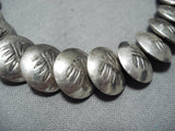 Unique Vintage Navajo Sterling Silver Pillow Bead Bracelet Native American-Nativo Arts