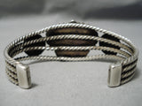 Opulent Vintage Native American Navajo Huge Button Sterling Silver Turquoise Bracelet Old-Nativo Arts