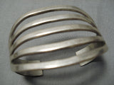 Marvelous Vintage Navajo Native American Sterling Silver Bracelet Cuff Old-Nativo Arts