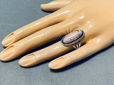 Exceptional Native American Navajo Rhodolyte Sterling Silver Ring-Nativo Arts