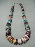 Authentic Chunky Vintage Native American Navajo Turquoise Sterling Silver Necklace-Nativo Arts