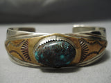 Very Rare Lavender Pit Bisbee Turquoise Vintage Native American Navajo Sterling Silver Bracelet-Nativo Arts