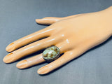 Heavy Rare Turquoise Vintage Native American Navajo Royston Sterling Silver Ring-Nativo Arts