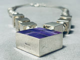 Best Ray Tracey Vintage Native American Navajo Charoite Sterling Silver Necklace-Nativo Arts