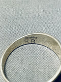 Midnight Two Pueblo Vintage Native American Navajo Sterling Silver Inlay Ring-Nativo Arts