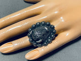 Unbelievable Native American Navajo Sterling Silver Buffalo Ring-Nativo Arts