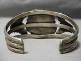 Important Vintage Native American Navajo Smokey Bisbee Turquoise Sterling Silver Bracelet Old-Nativo Arts