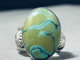 Outstanding Native American Navajo Turquoise Stering Silver Ring Ben Begaye-Nativo Arts