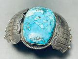 Piece Of History Vintage Native American Navajo Turquoise Sterling Silver Bracelet-Nativo Arts
