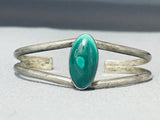 Marvelous Vintage Native American Navajo Malachite Sterling Silver Bracelet-Nativo Arts