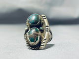 Amazing Vintage Native American Navajo Turquoise Sterling Silver Ring-Nativo Arts