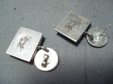 Custom Vintage Navajo Native American Sterling Silver Sunface Earrings Old-Nativo Arts