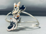 Wonderful Native American Zuni Mother Of Pearl Sterling Silver Minnie Bracelet-Nativo Arts
