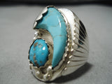 Striking Vintage Navajo Fred Platero Sterling Silver Native American Ring-Nativo Arts