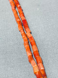 Native American Dynamic Vintage Santo Domingo Coral Sterling Silver Choker Necklace-Nativo Arts