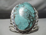 Giant Huge Vintage Native American Navajo Spiderweb Turquoise Sterling Silver Bracelet Cuff-Nativo Arts