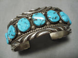 Important Ben Touchine Vintage Native American Navajo Turquoise Sterling Silver Bracelet-Nativo Arts