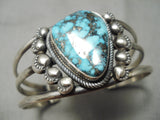 Important Vintage Native American Navajo Last Chance Turquoise Sterling Silver Bracelet-Nativo Arts