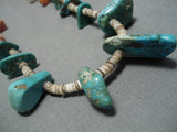 Impressive Vintage Navajo Turquoise Heishi Native American Necklace Old-Nativo Arts