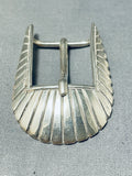 Joe Benally Vintage Navajo Sterling Silver Native American Buckle-Nativo Arts