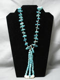 Opulent Vintage Navajo Old Jacla Turquoise Necklace Native American-Nativo Arts