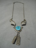 Amazing Marie Thompson Sterling Silver Feather Native American Necklace-Nativo Arts
