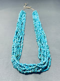 Striking Vintage Native American Navajo Sea Of Turquoise Necklace Old-Nativo Arts