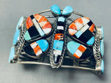 The Best Native American Navajo Turquoise Inlay Sterling Silver Butterfly Inlay Bracelet-Nativo Arts