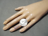 Spectacular Huge Sterling Silver 1928 Quarter Ring-Nativo Arts
