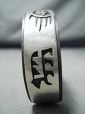 Important Vintage Hopi Native American Sterling Silver Bear Bracelet Old-Nativo Arts