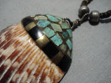 Native American Magnificent Vintage Santo Domingo Sterling Silver Turquoise Necklace Old-Nativo Arts