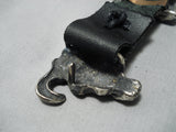 Heavy!! Cow Skull Hand Wrought Sterling Silver Concho Belt-Nativo Arts