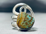 Del Secatero Native American Navajo Royston Turquoise Sterling Silver Ring-Nativo Arts