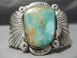Huge Vintage Navajo Royston Turquoise Sterling Silver Old Native American-Nativo Arts