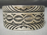Exceptional Navajo Sterling Silver Bracelet Native American-Nativo Arts