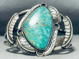 Museum Vintage Native American Navajo Royston Turquoise Sterling Silver Signed Bracelet-Nativo Arts