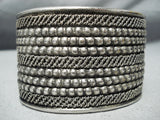 Dynamic Vintage Navajo Sterling Silver Bracelet Native American Old-Nativo Arts