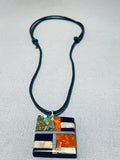 Native American Captivating Santo Domingo Turquoise Inlay Sterling Silver Necklace-Nativo Arts