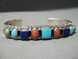 Important Raymond Bennett Vintage Native American Navajo Turquoise Sterling Silver Bracelet-Nativo Arts